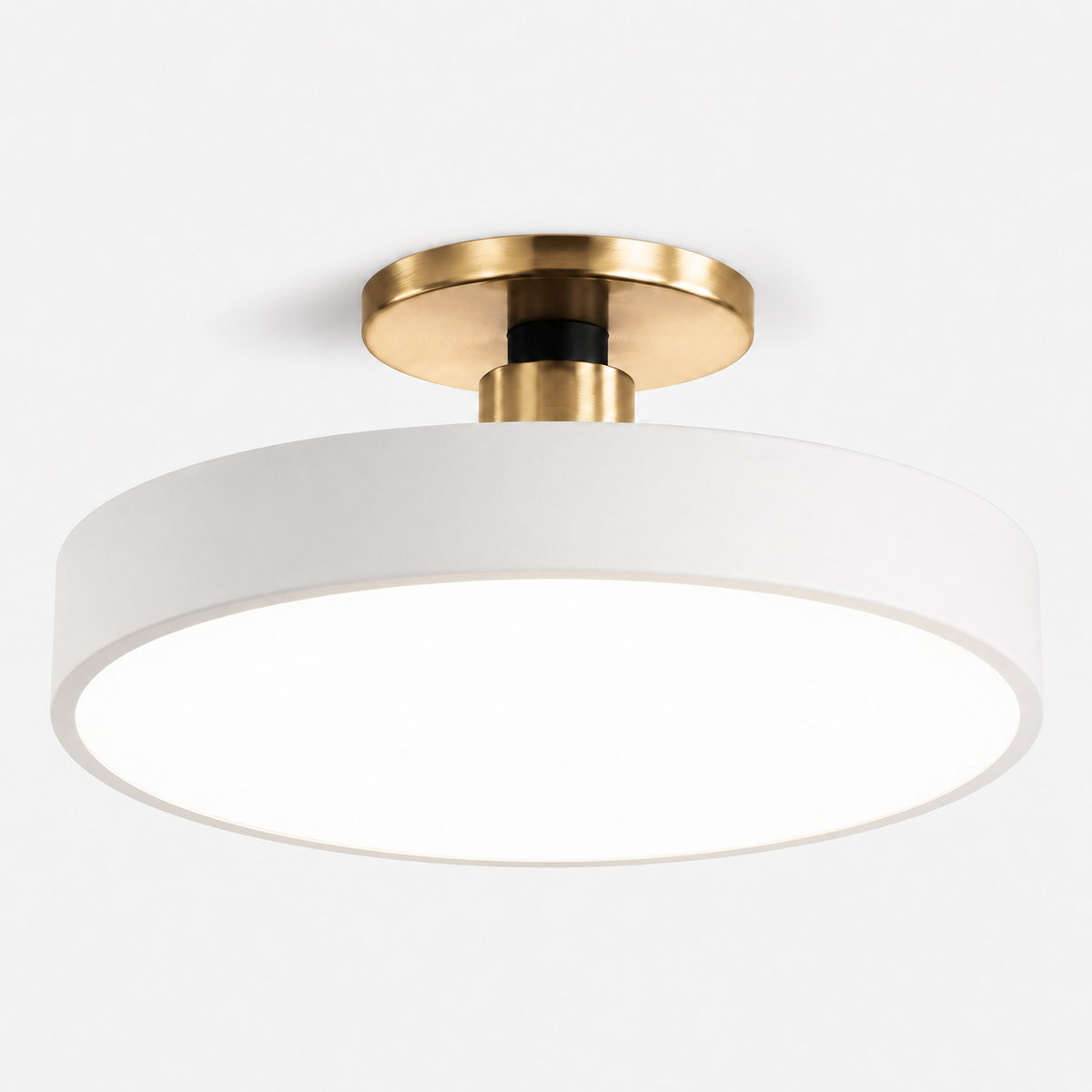 Modern Circular LED Semi Flush Ceiling Light