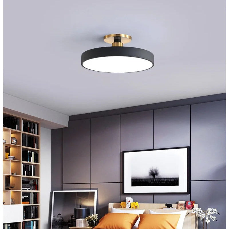 Modern Circular LED Semi Flush Ceiling Light