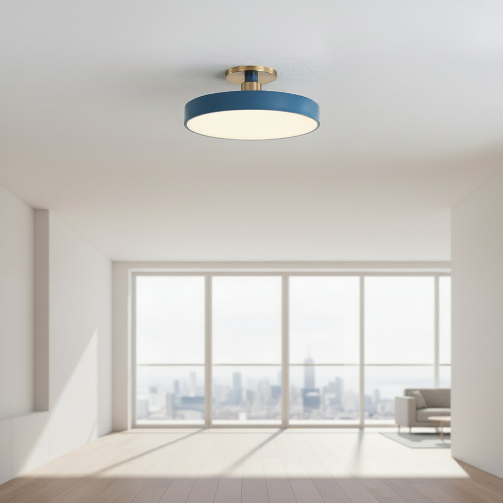 Modern Circular LED Semi Flush Ceiling Light