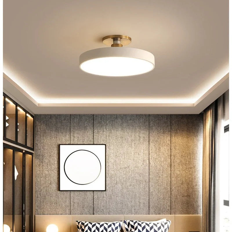 Modern Circular LED Semi Flush Ceiling Light