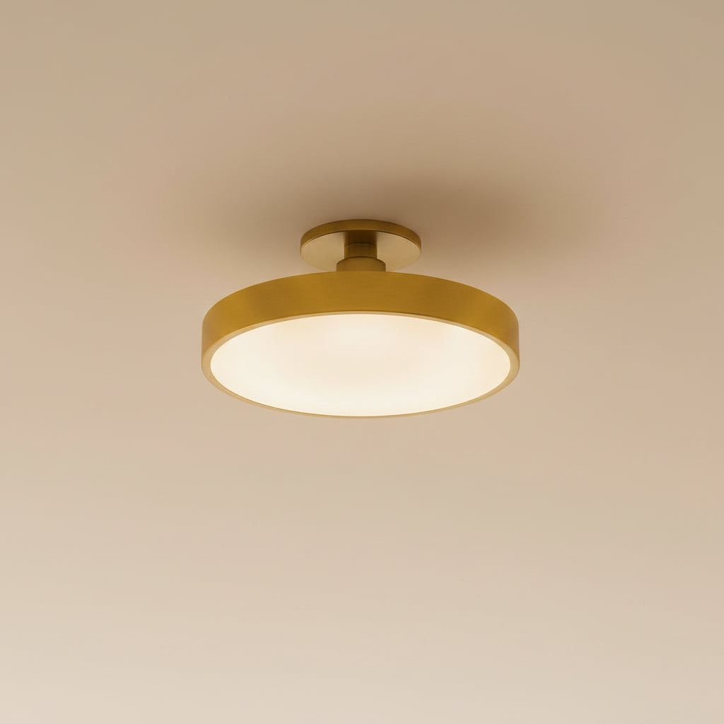 Modern Circular LED Semi Flush Ceiling Light