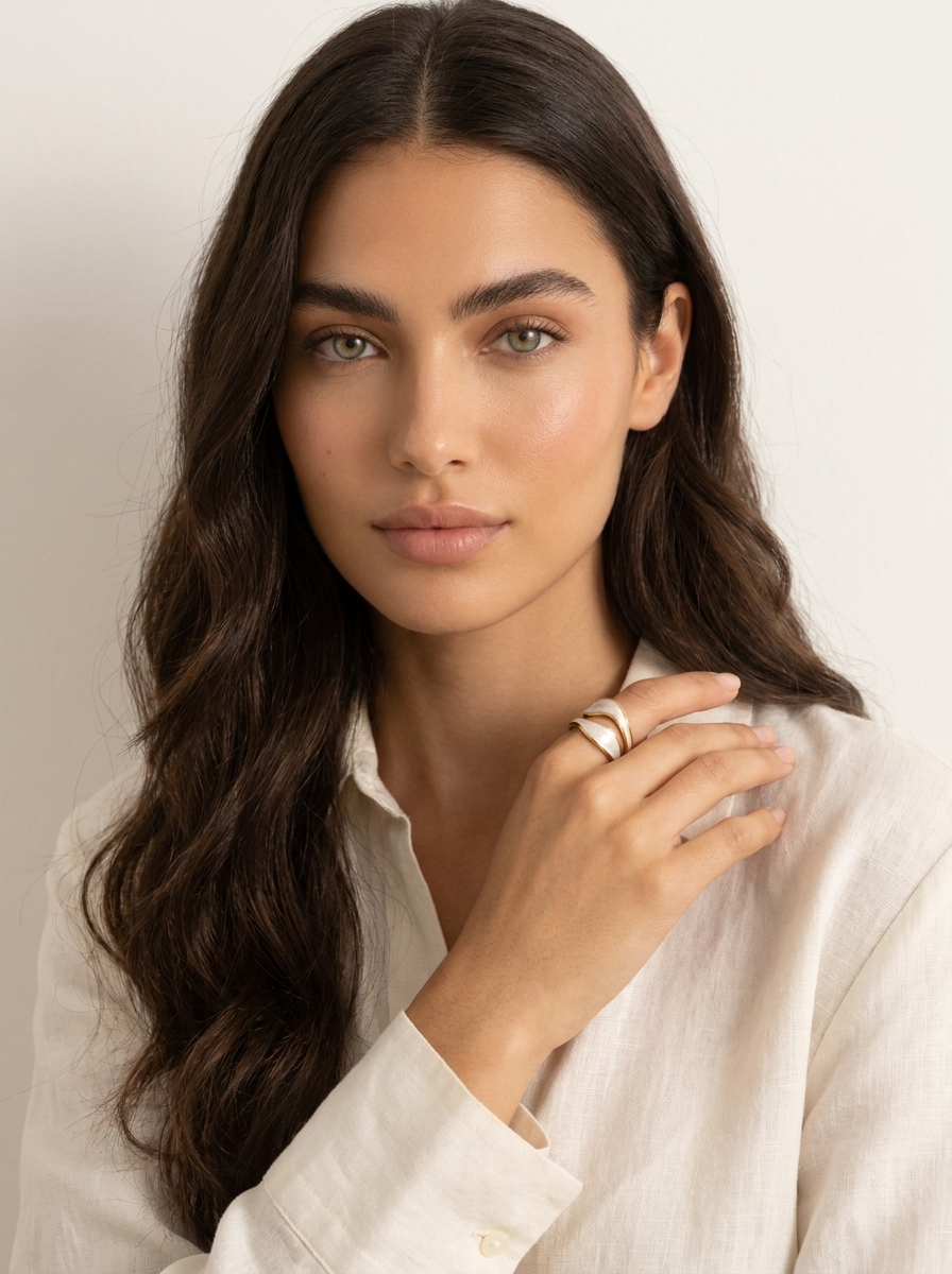 Mother Pearl Cuff Ring