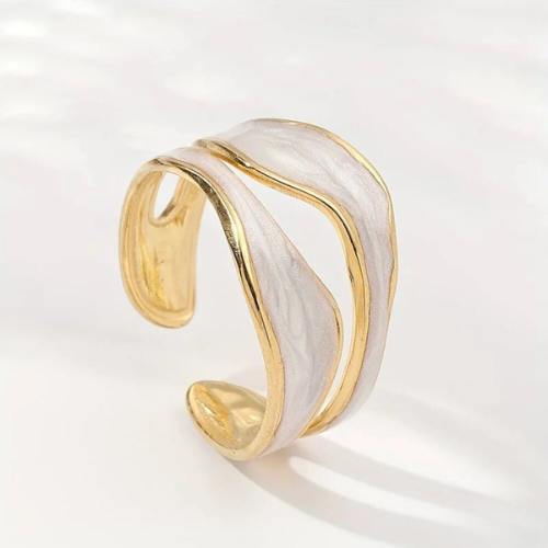 Mother of Pearl Cuff Ring - Aurelia