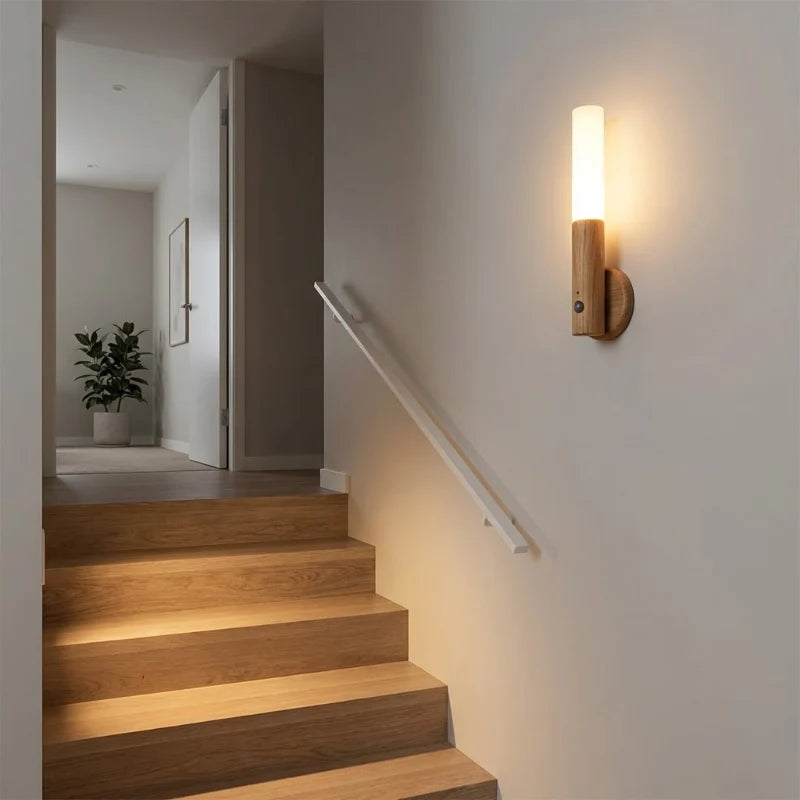 Motion Sensor Light – Wireless Rechargeable LED Wood Light