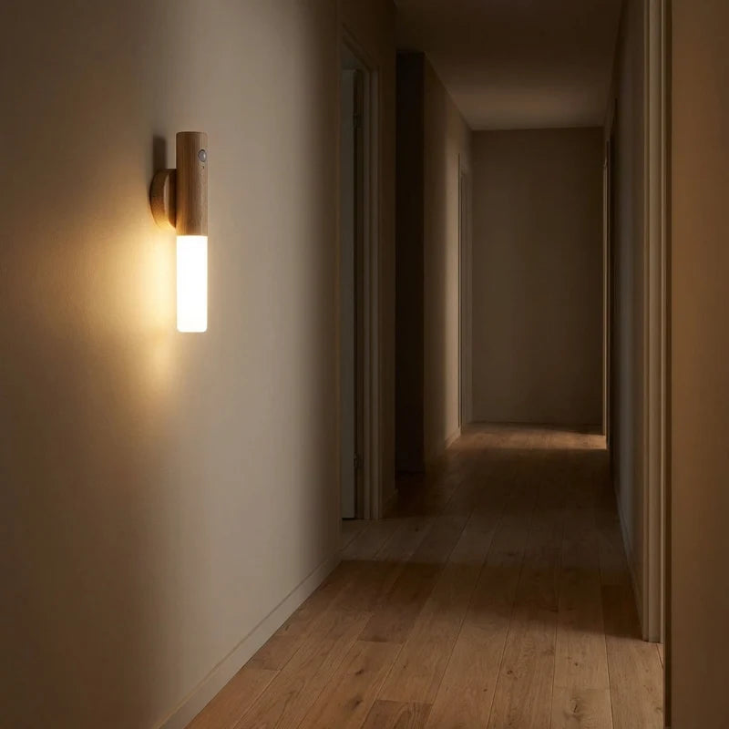Motion Sensor Light – Wireless Rechargeable LED Wood Light