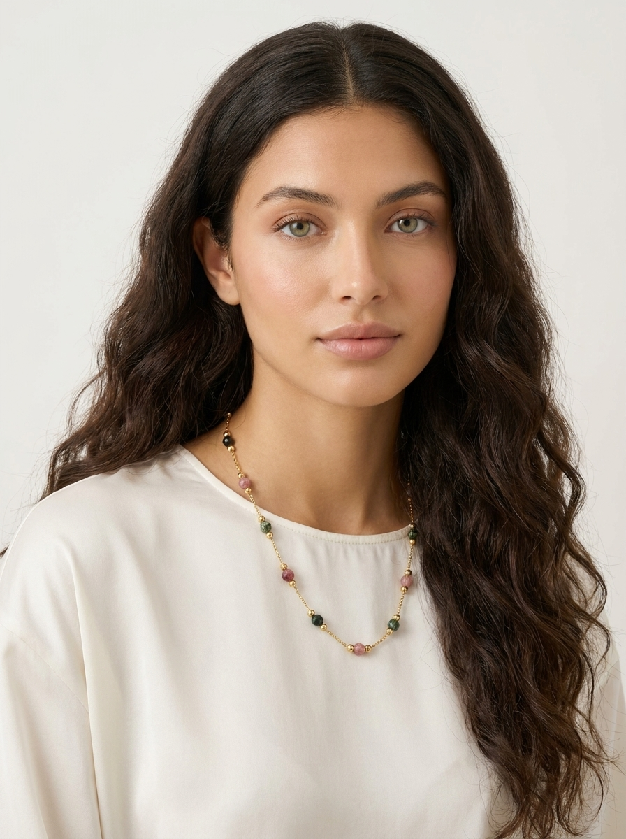 Multi Gemstone Beaded Necklace