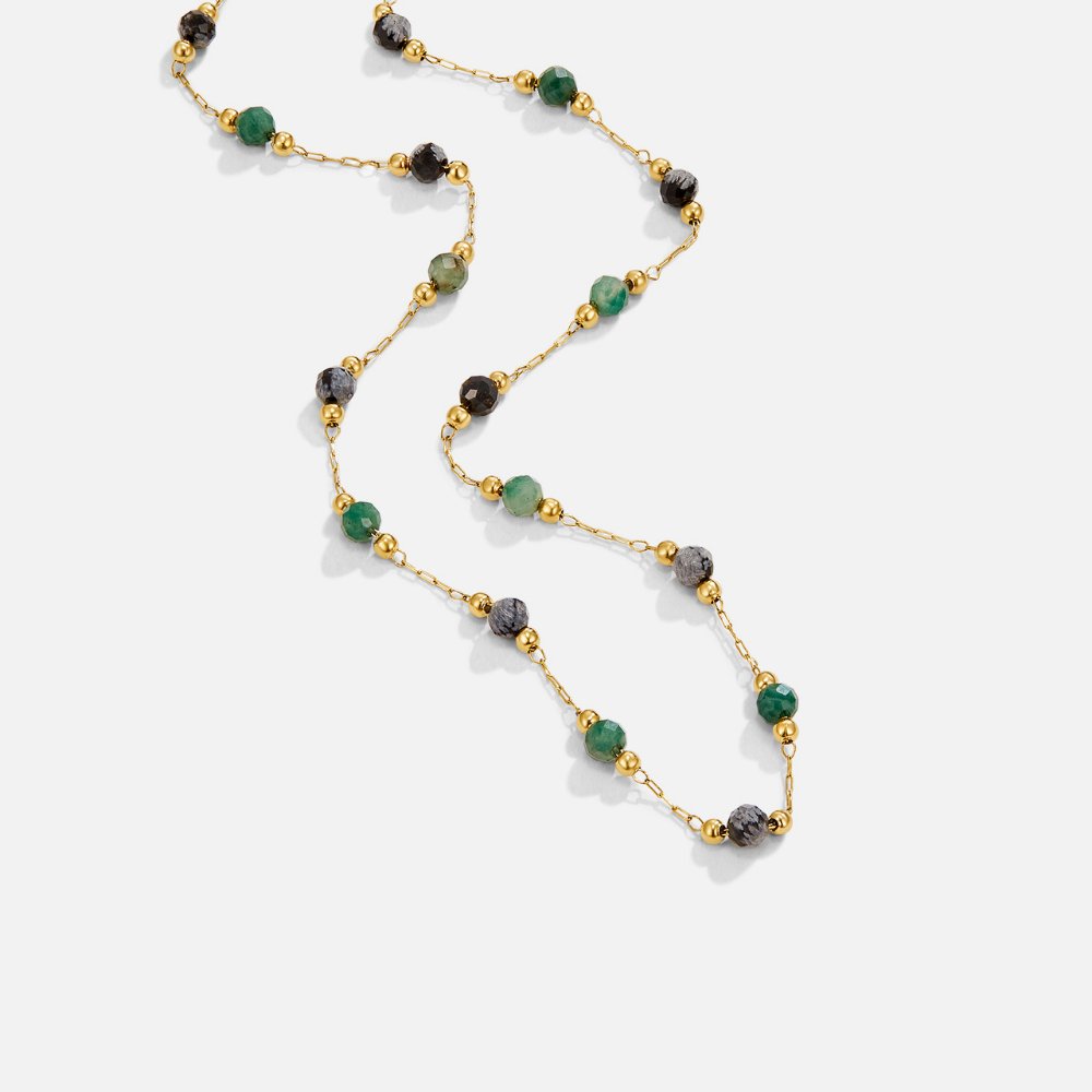 Natural Stone Beaded Necklace