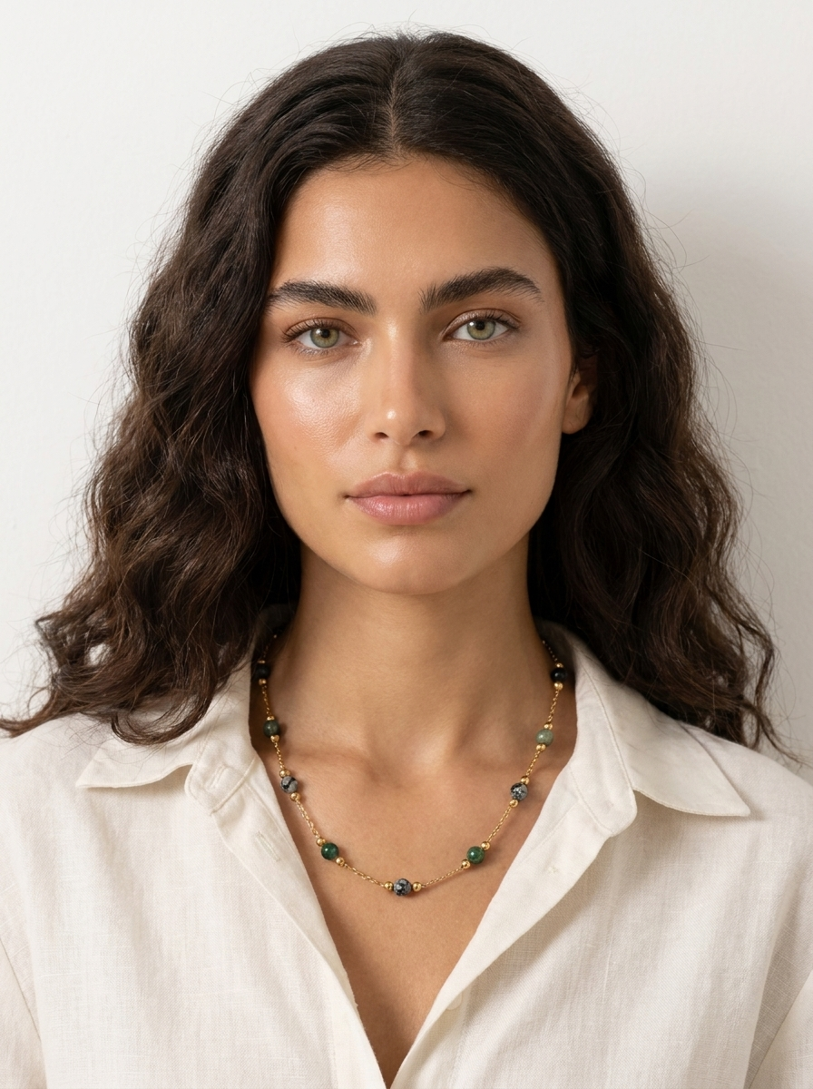 Natural Stone Beaded Necklace