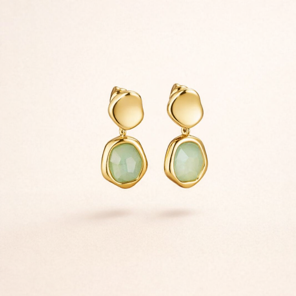Natural Stone Drop Earrings