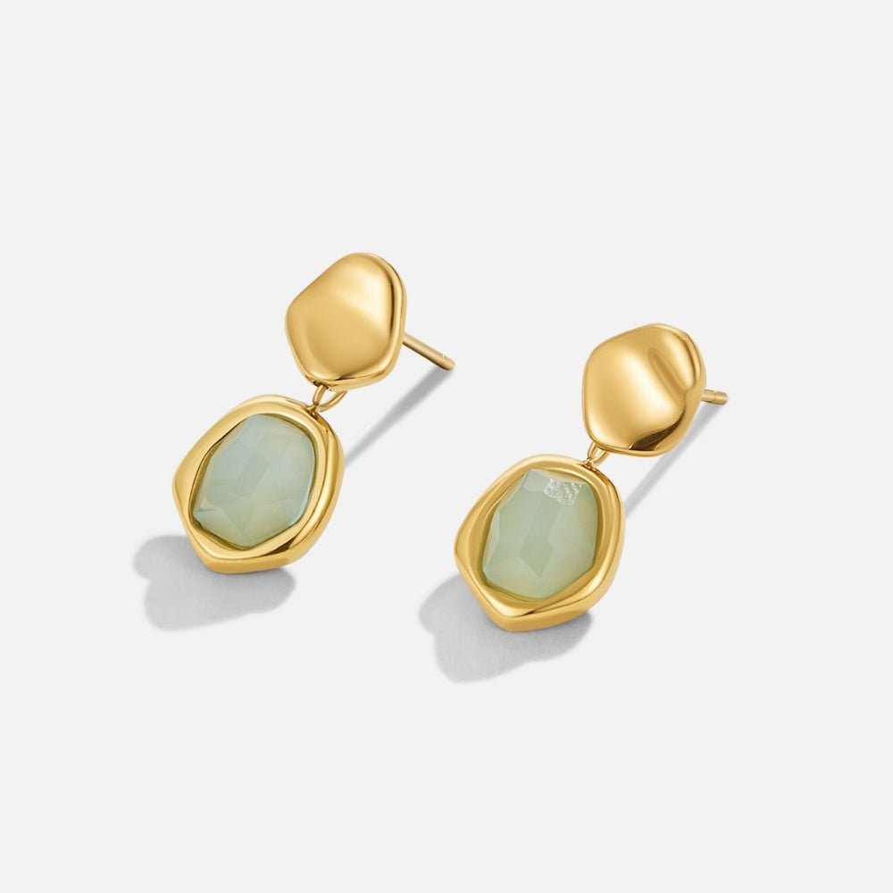 Natural Stone Drop Earrings