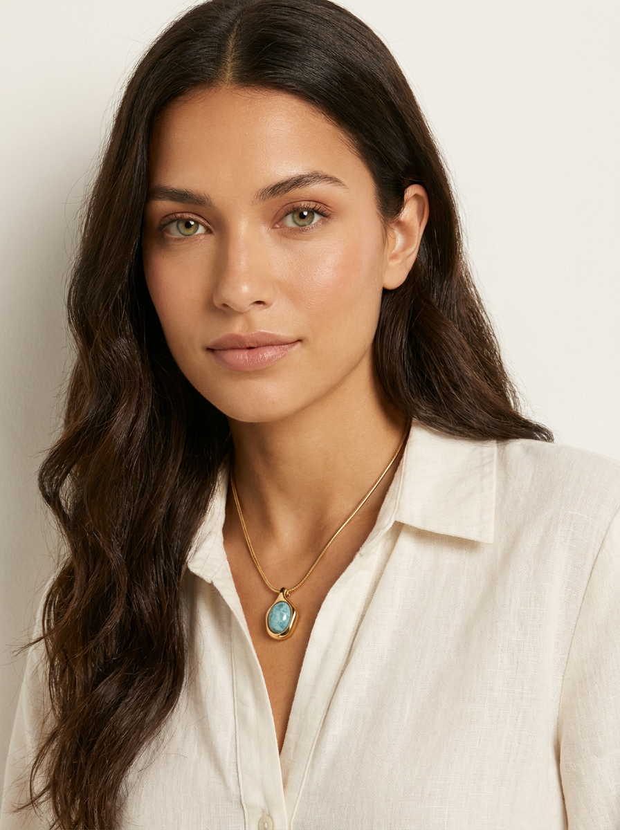 Natural Stone Pendant Necklace