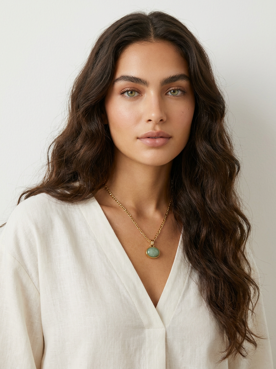 Natural Stone Pendant Necklace