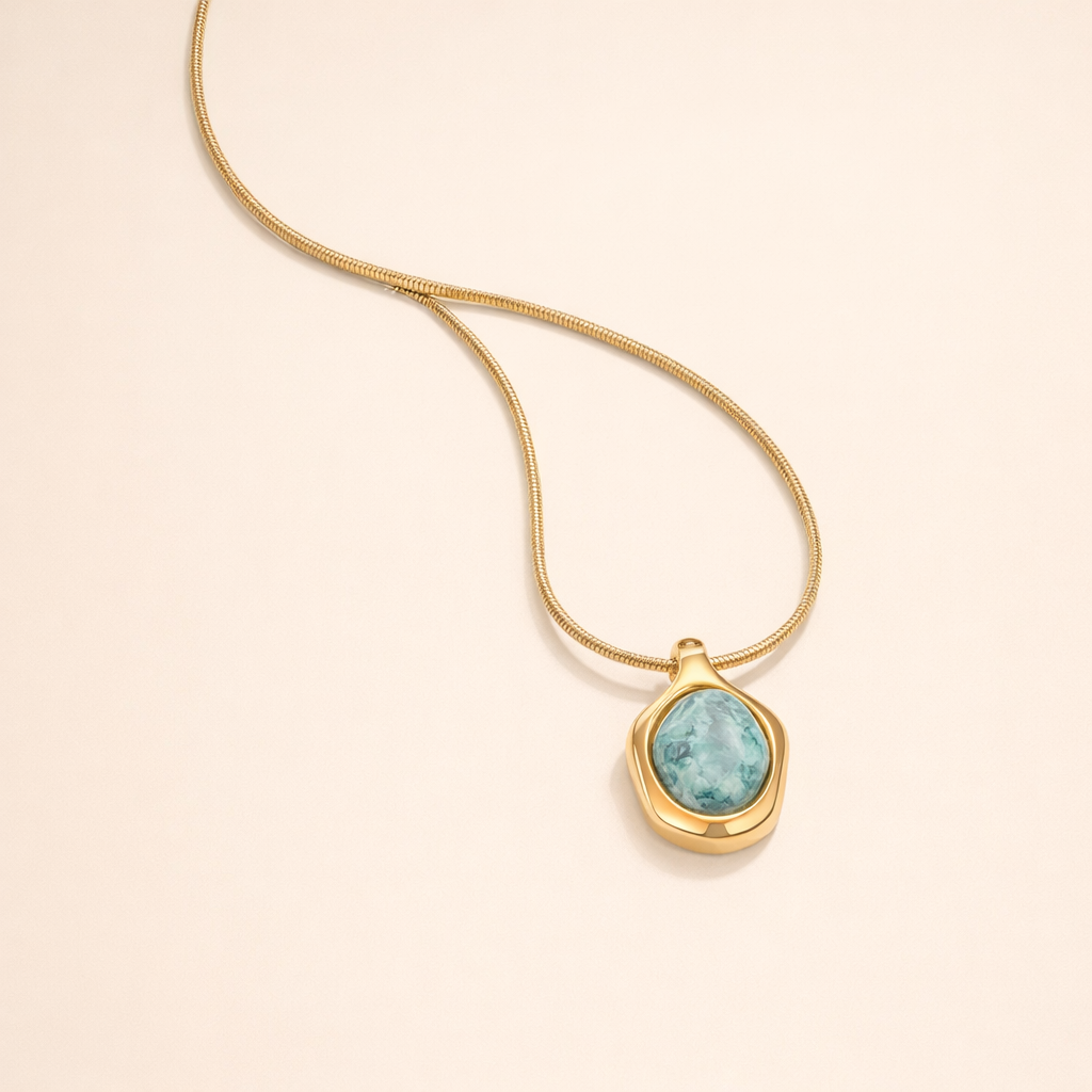 Natural Stone Pendant Necklace