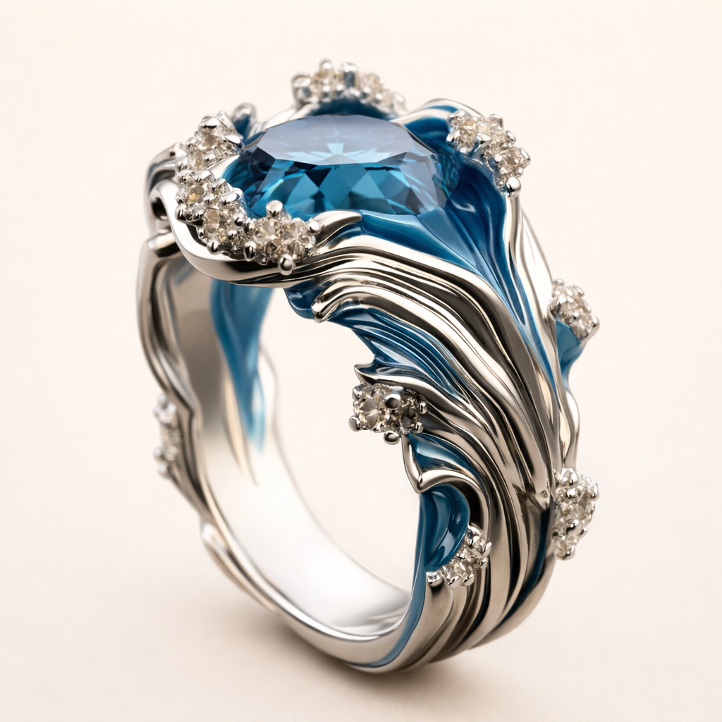 Ocean Crystal Statement Ring