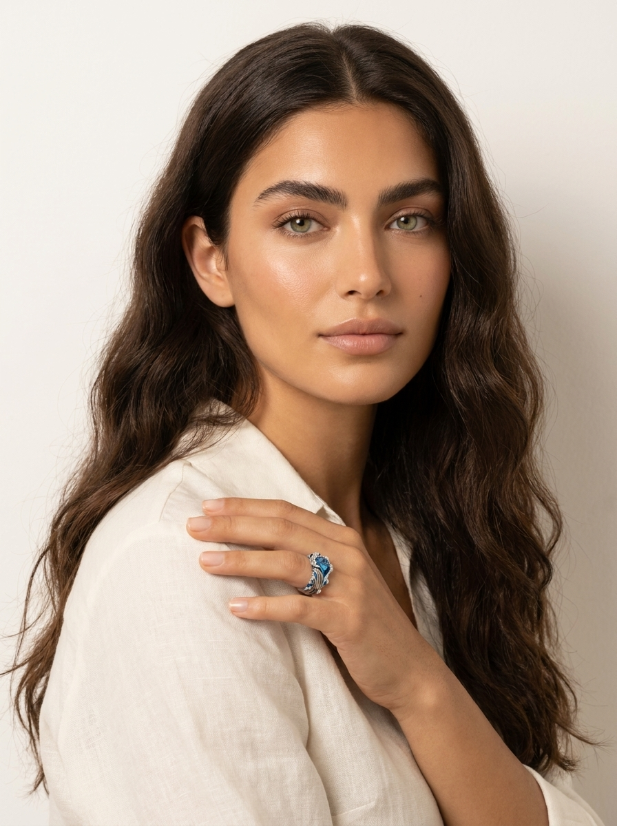 Ocean Crystal Statement Ring