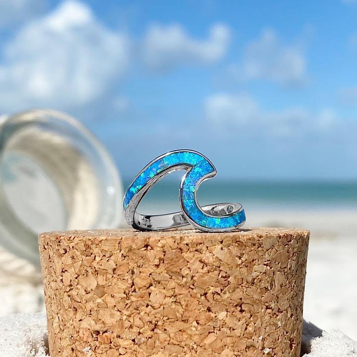 Ocean Opal Wave Ring