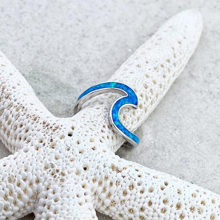 Ocean Opal Wave Ring