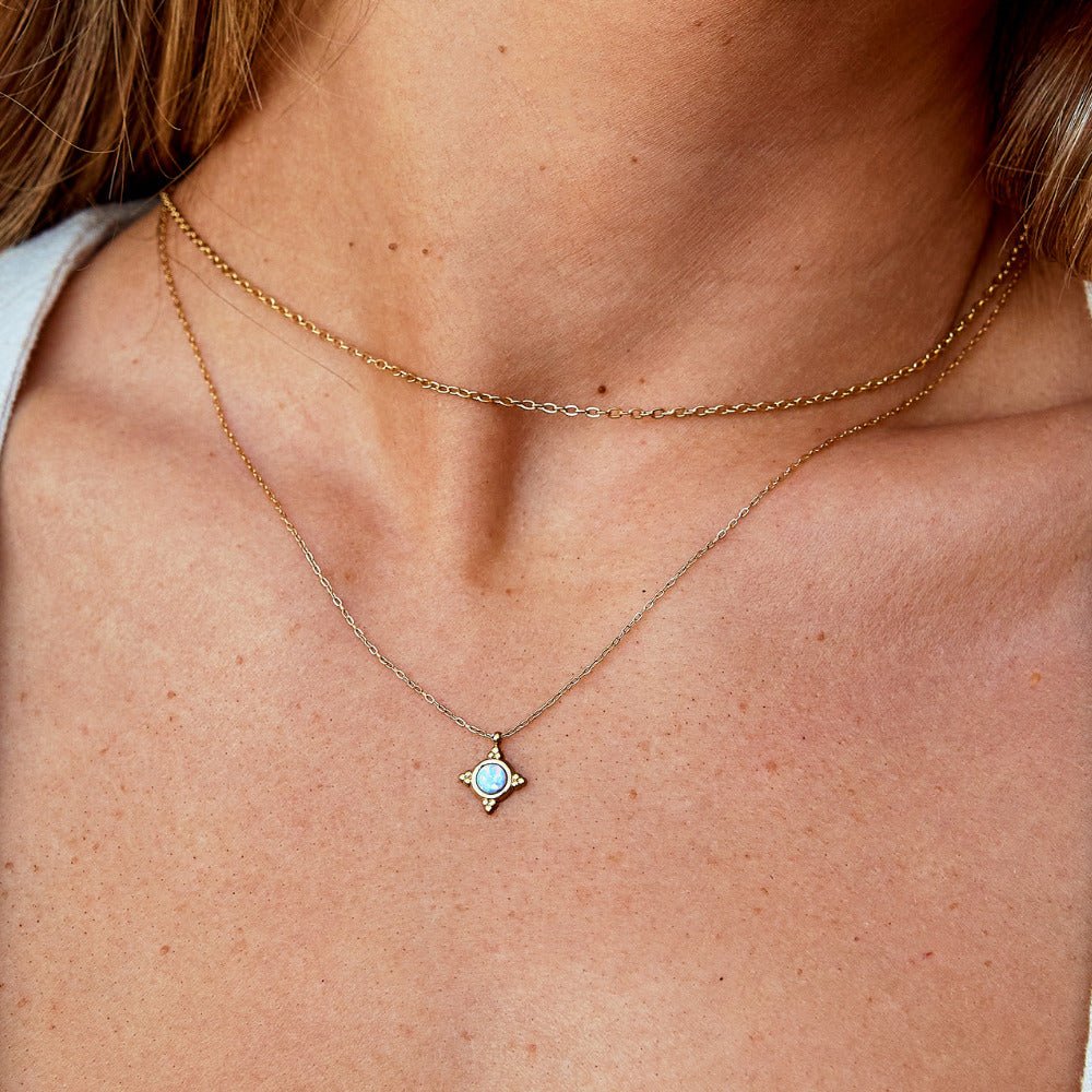 Opal Pendant Necklace