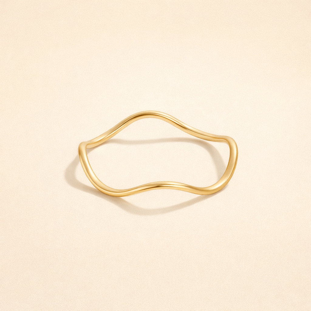 Organic Wave Gold Ring