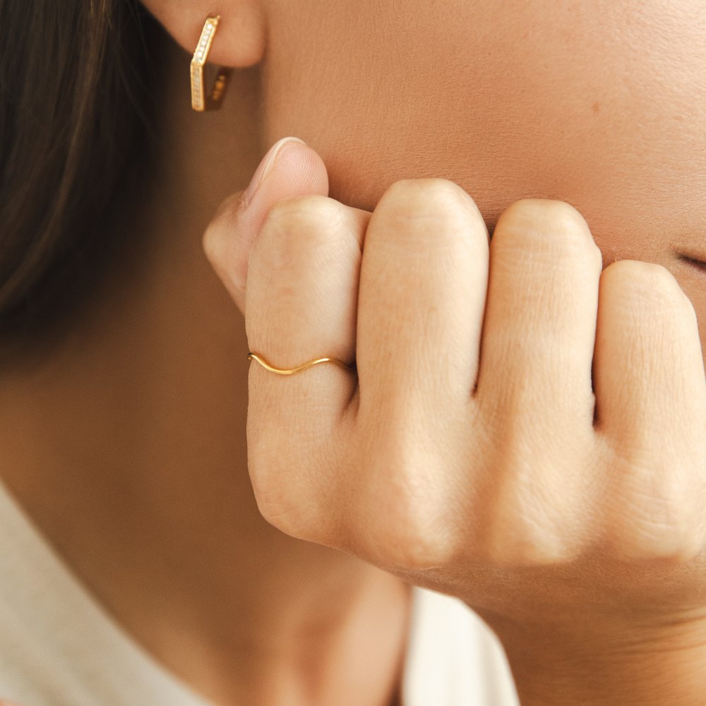 Organic Wave Gold Ring
