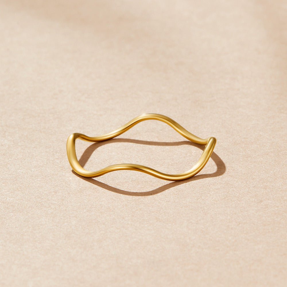 Organic Wave Gold Ring