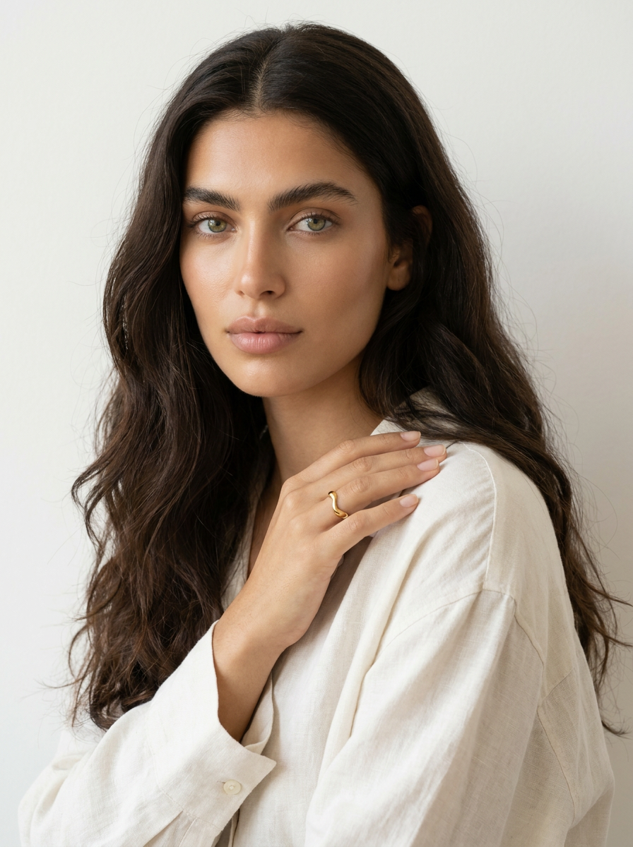 Organic Wave Open Ring