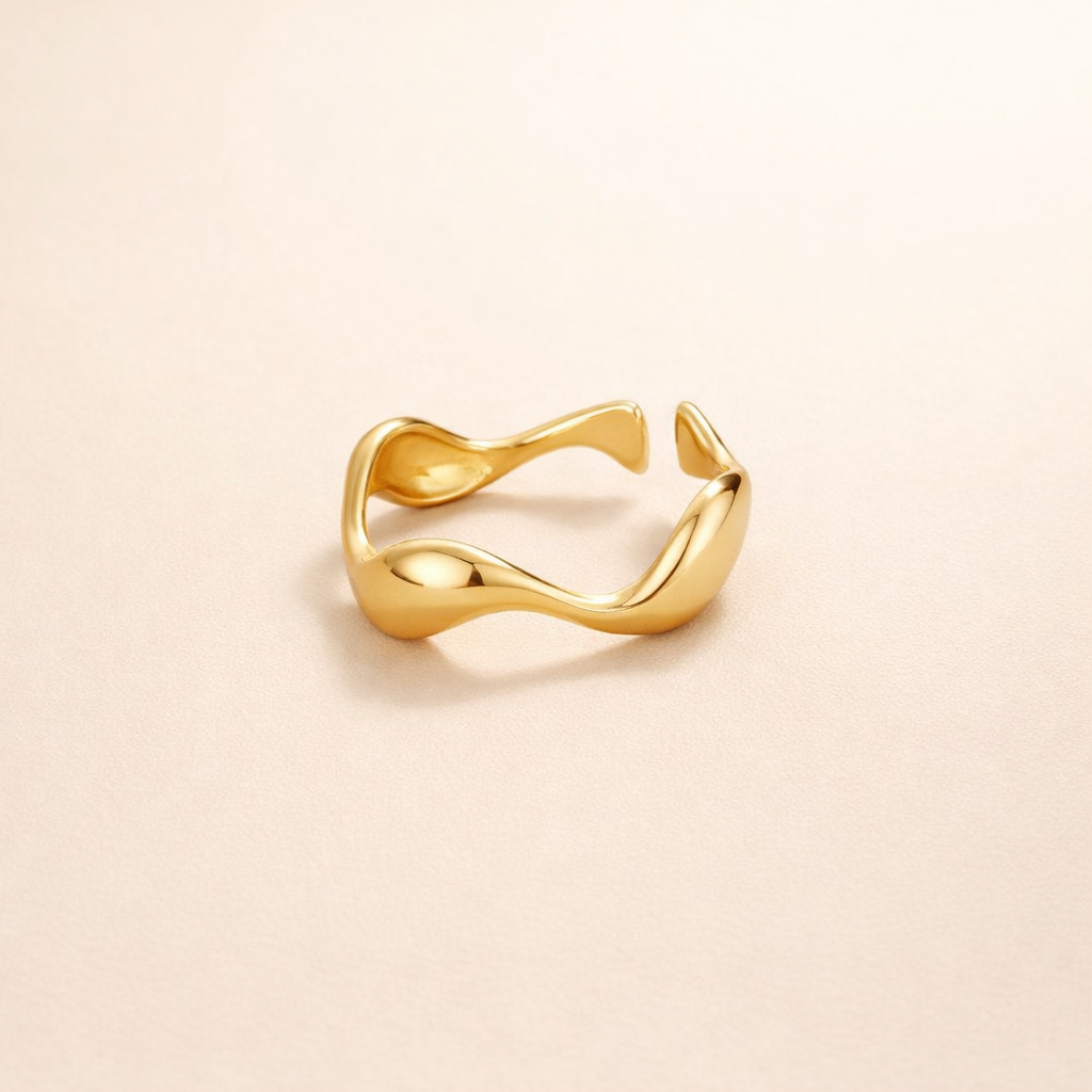 Organic Wave Open Ring