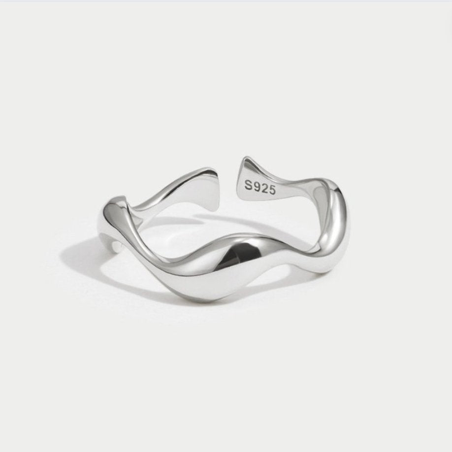 Organic Wave Open Ring