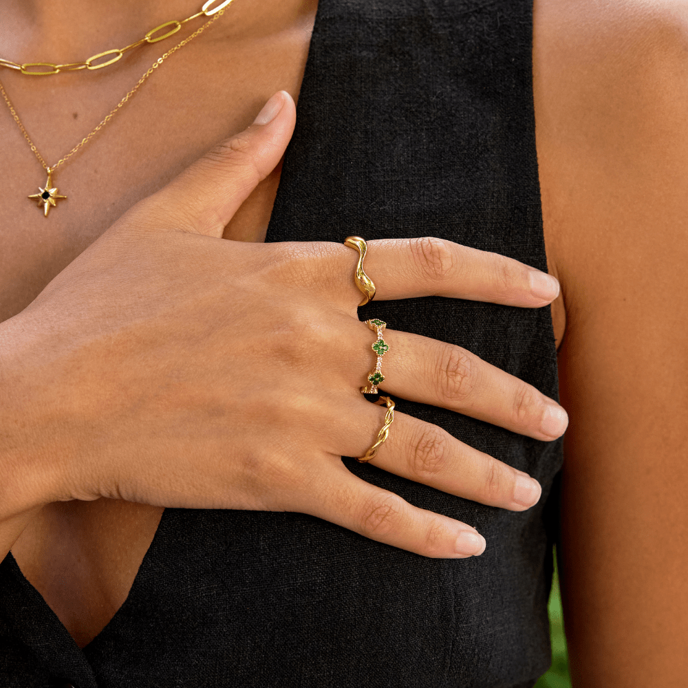 Organic Wave Open Ring