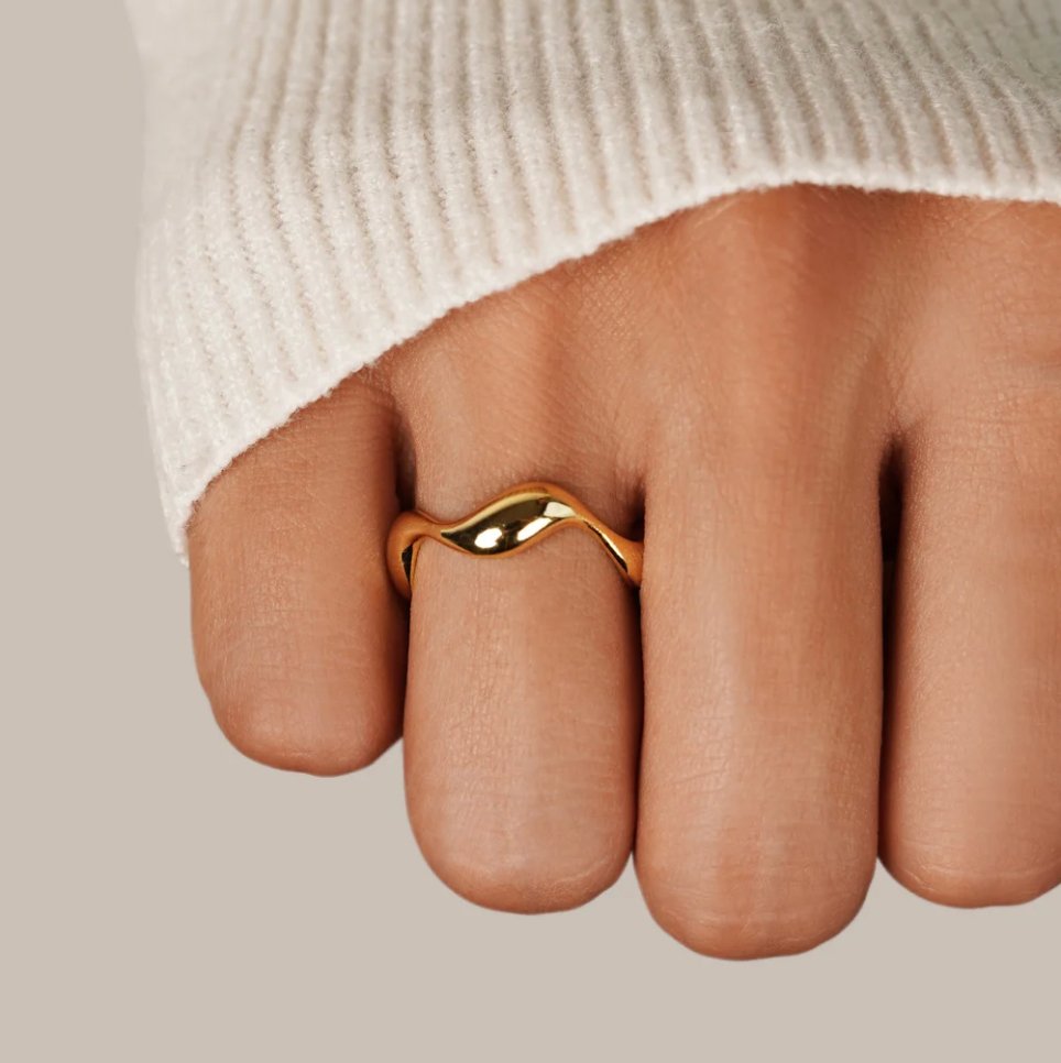 Organic Wave Open Ring
