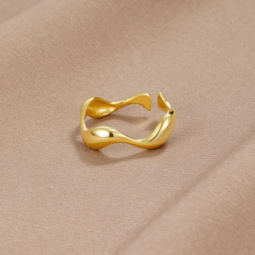 Organic Wave Open Ring