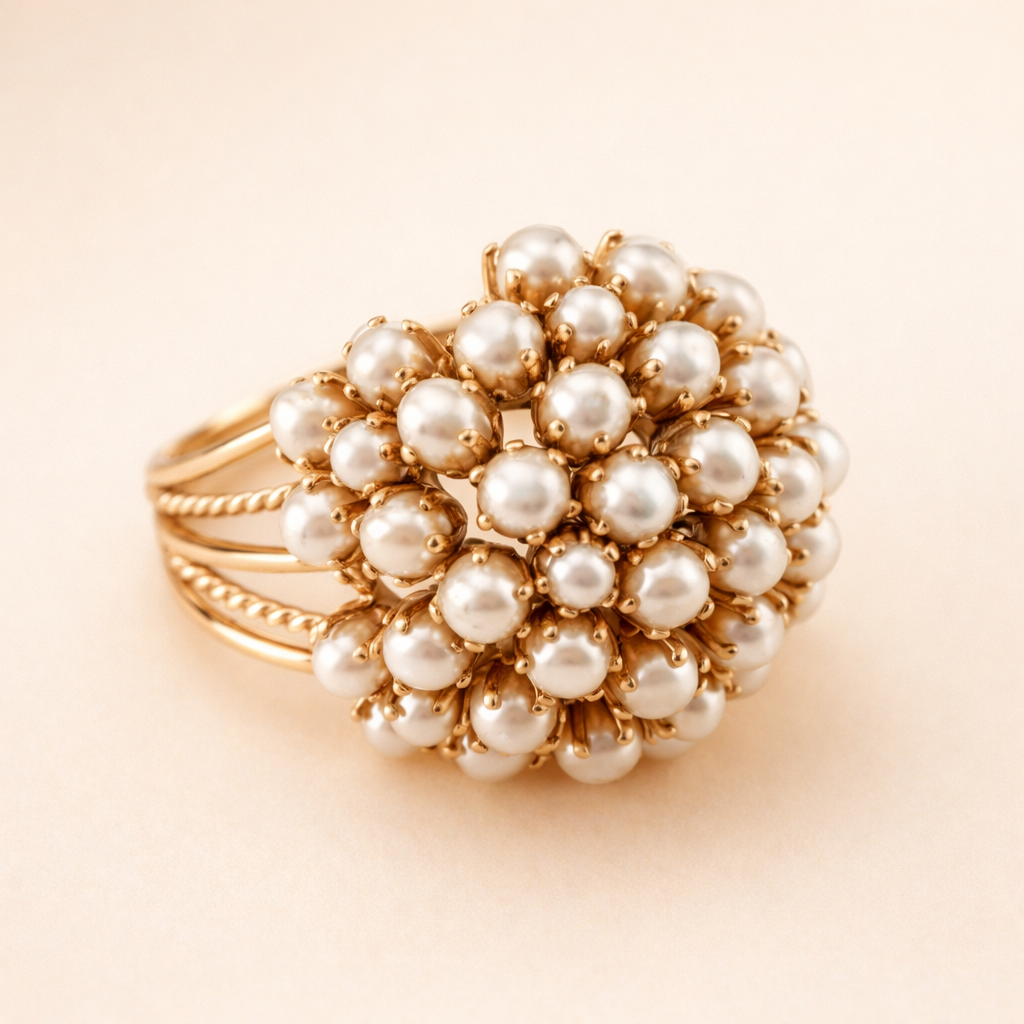 Pearl Blossom Statement Ring – Florence