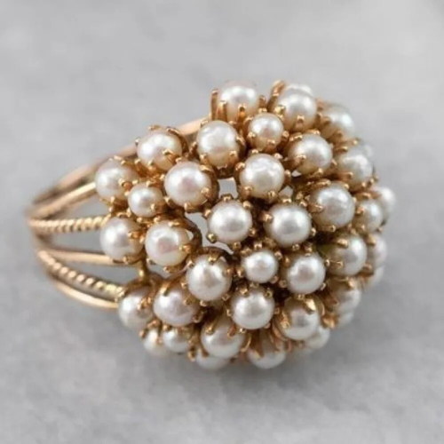 Pearl Blossom Statement Ring – Florence