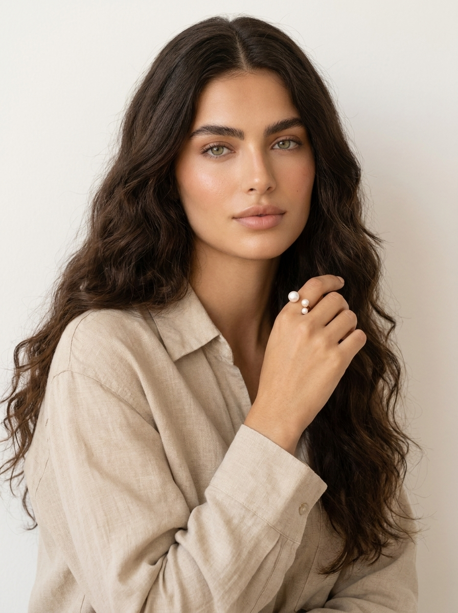 Pearl Open Band Ring