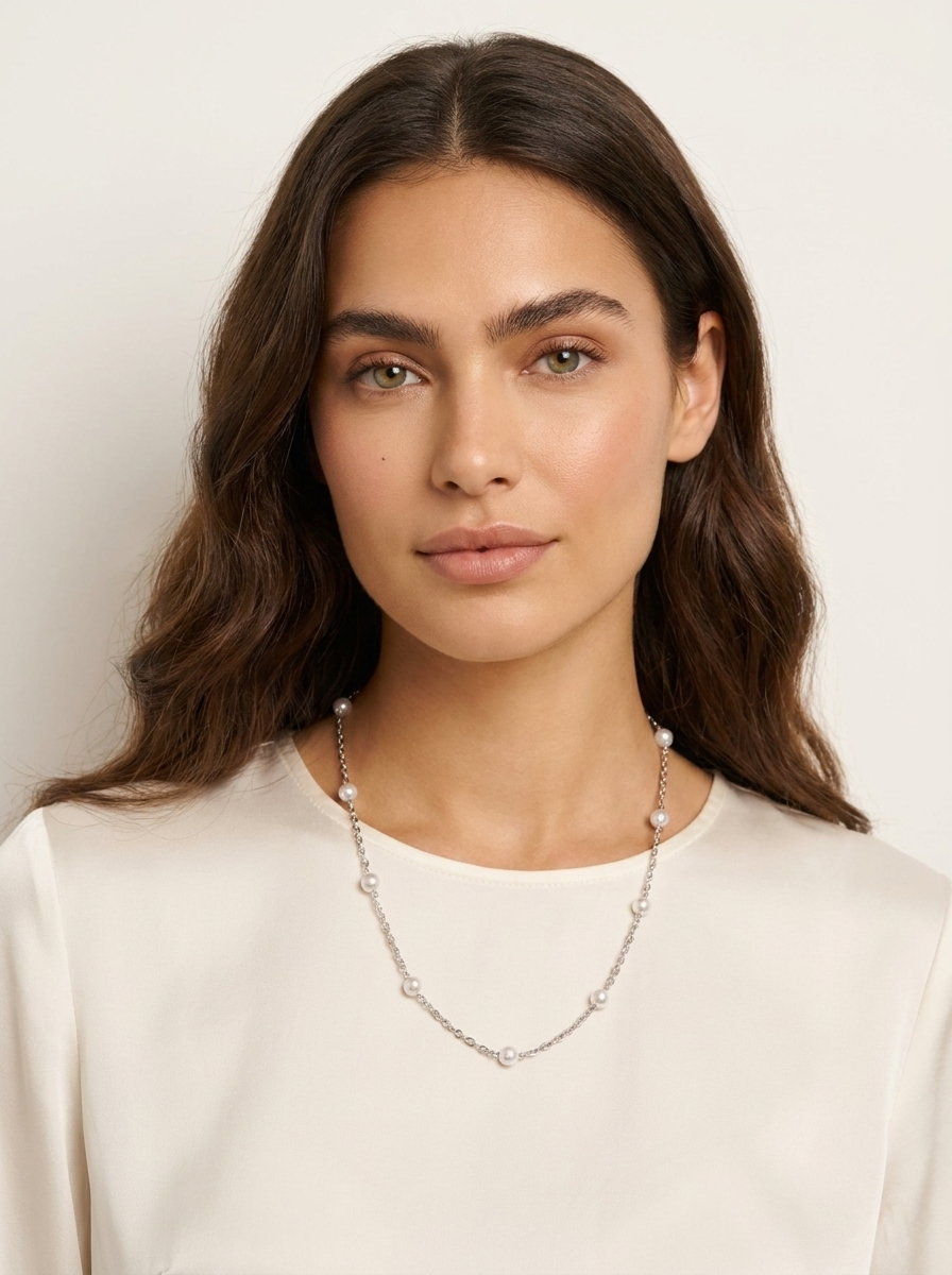 Pearl Station Necklace