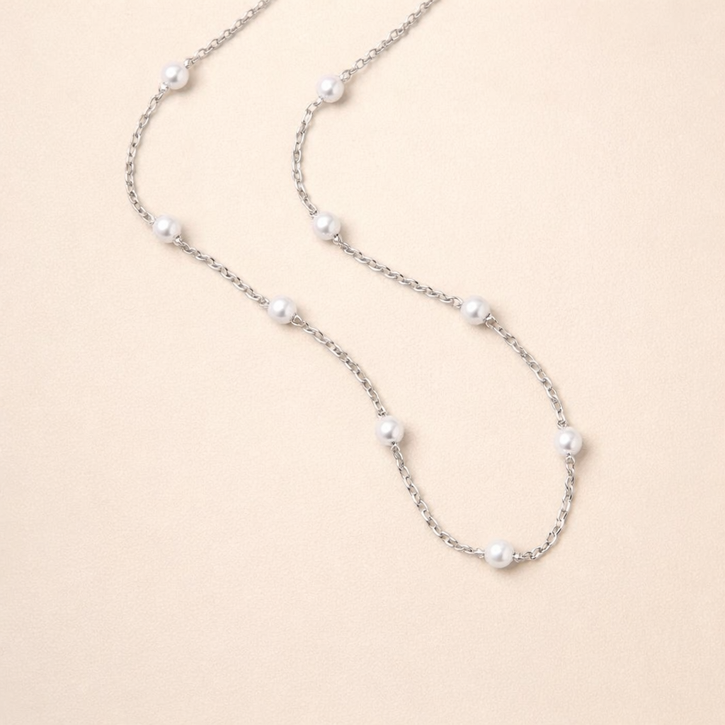 Pearl Station Necklace