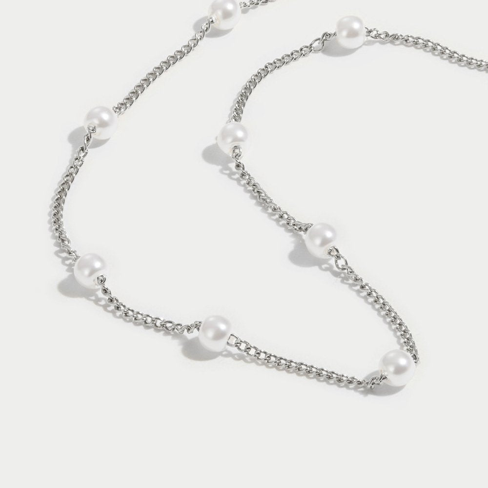 Pearl Station Necklace