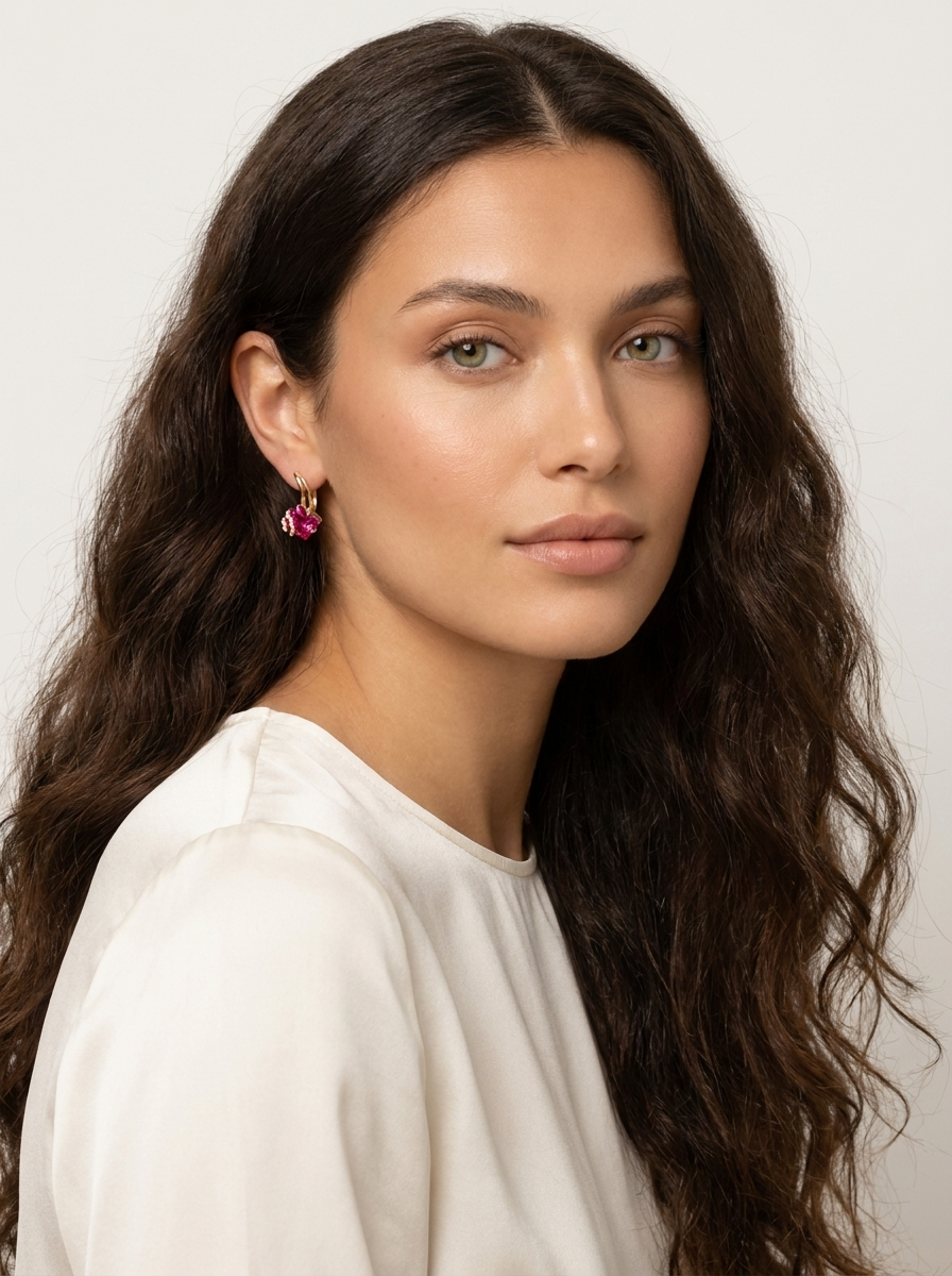Pink Crystal Earrings