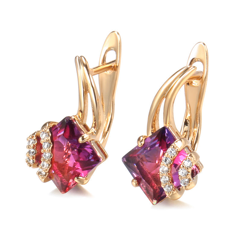 Pink Crystal Earrings