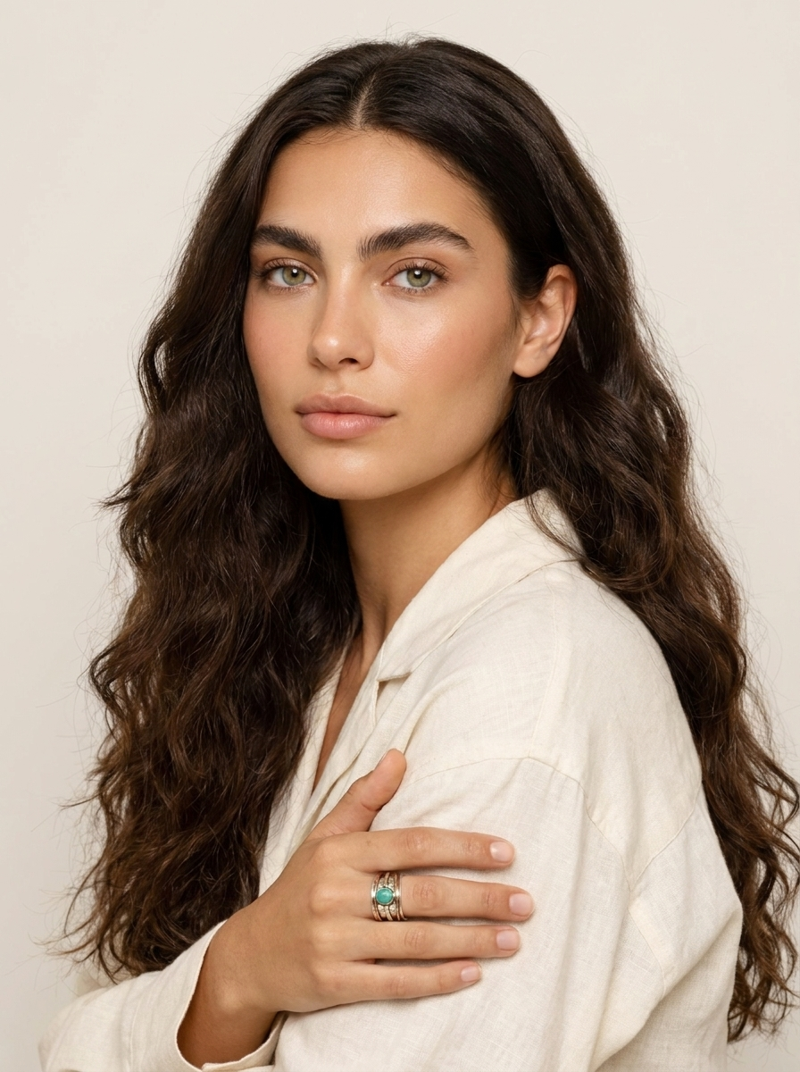 Rotating Three-Tone Gemstone Ring – Seraphine