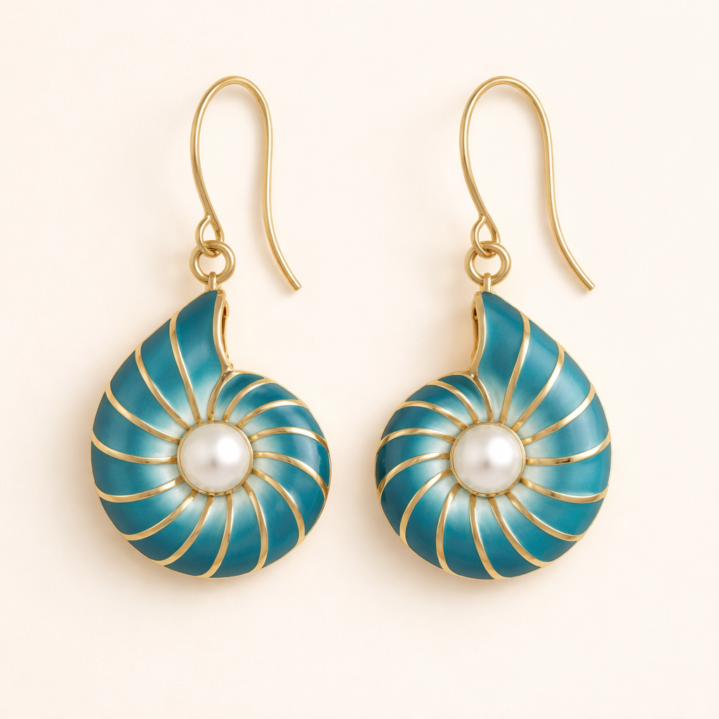 Shell Pearl Drop Earrings