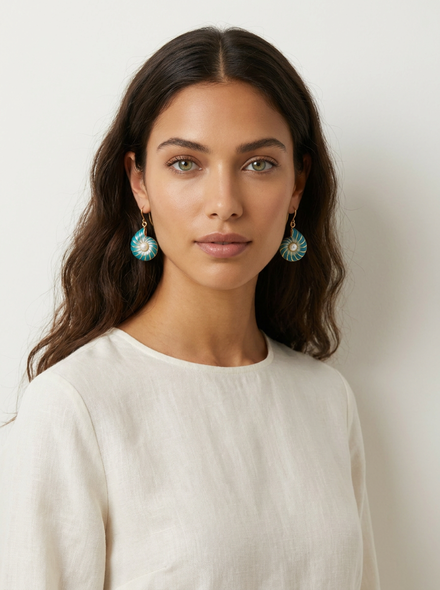 Shell Pearl Drop Earrings