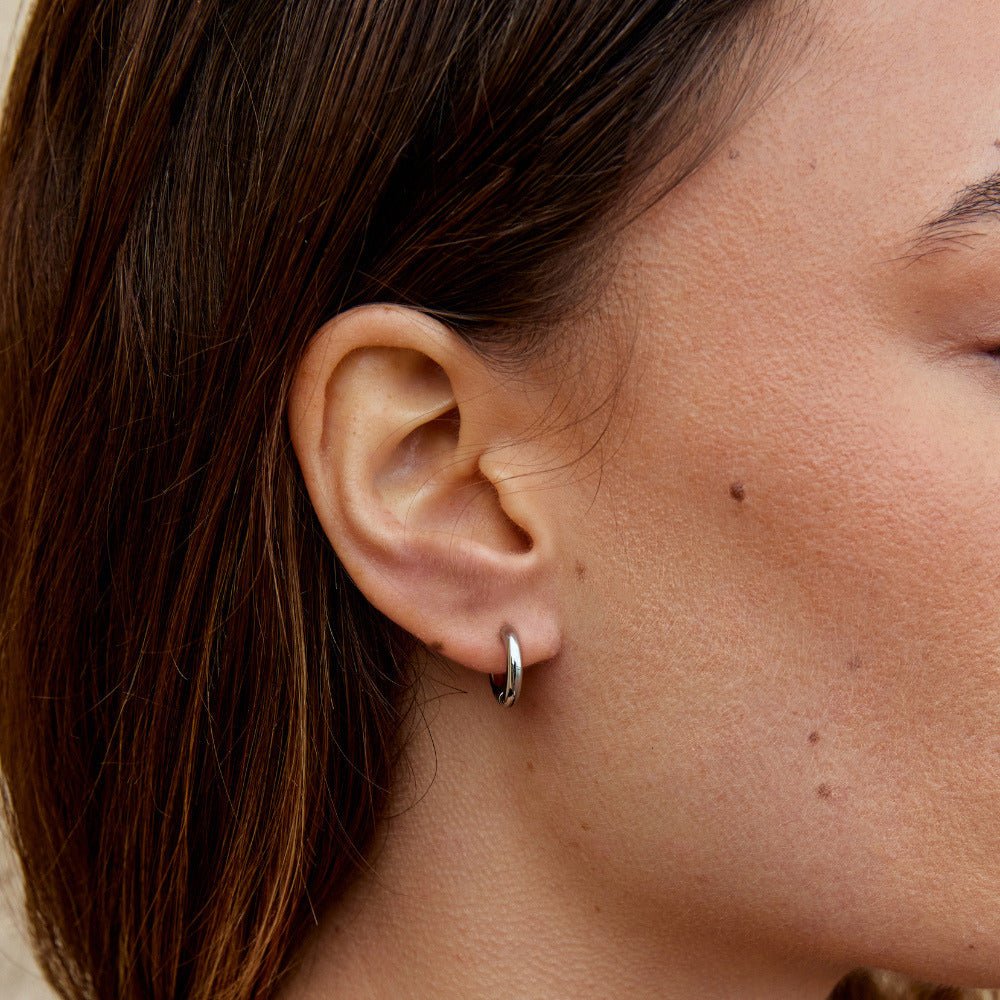 Silver Hoop Earring Set
