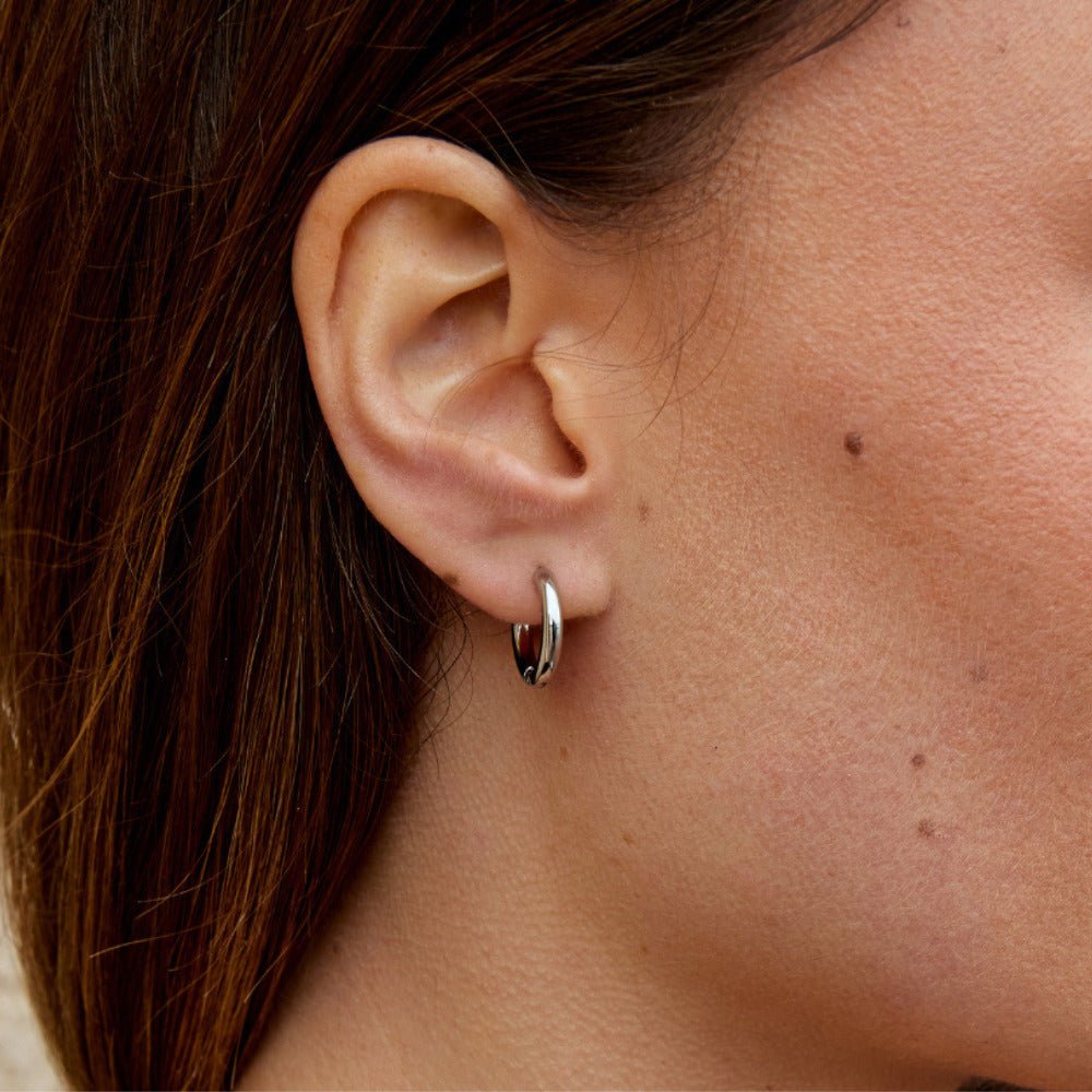 Silver Hoop Earring Set