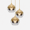 Sparkling Gold Glass Globe Pendant Light