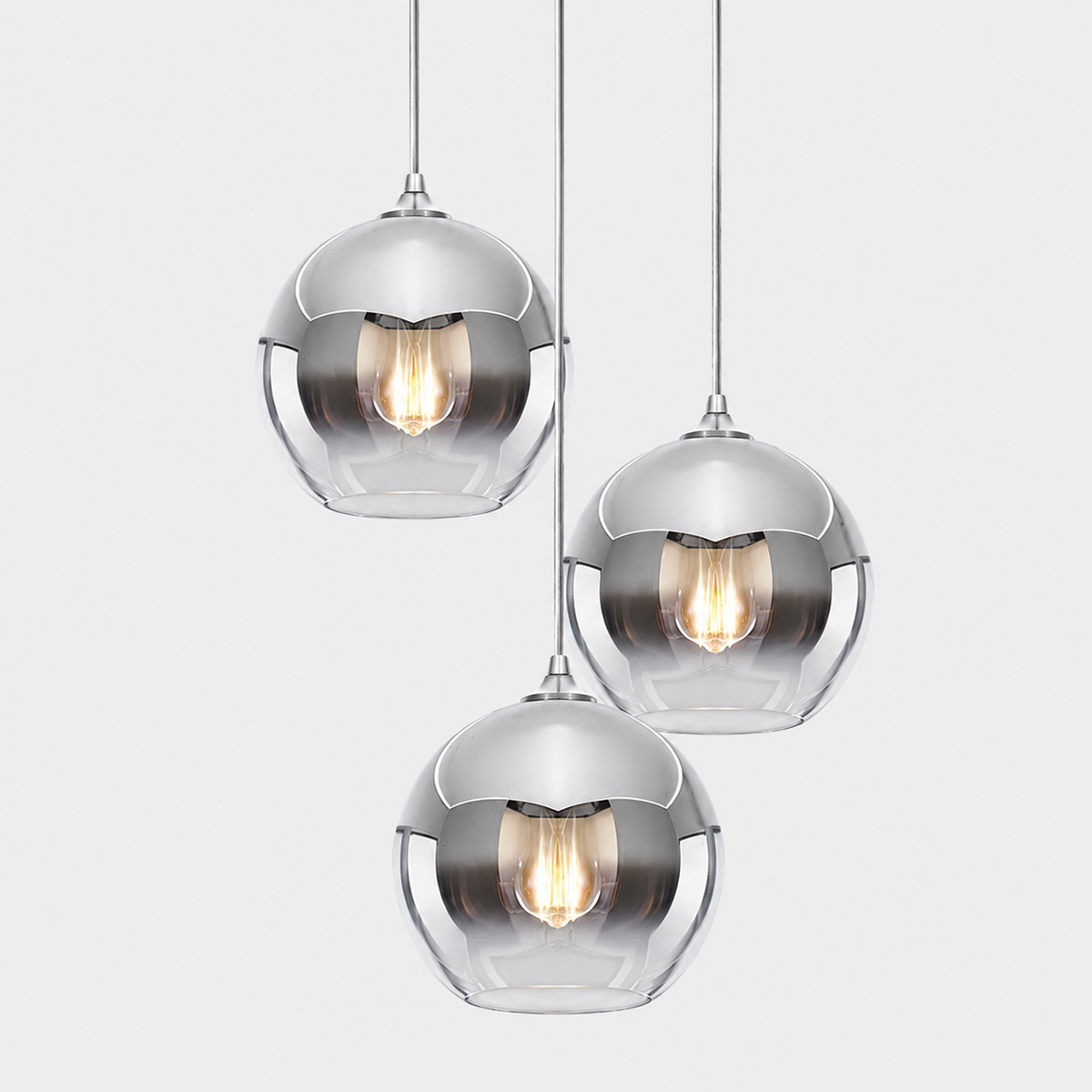 Sparkling Gold Glass Globe Pendant Light