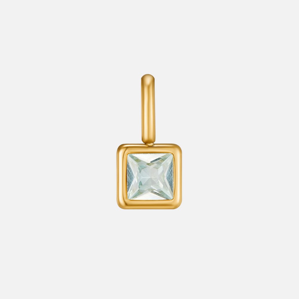 Square Gem Pendant Necklace
