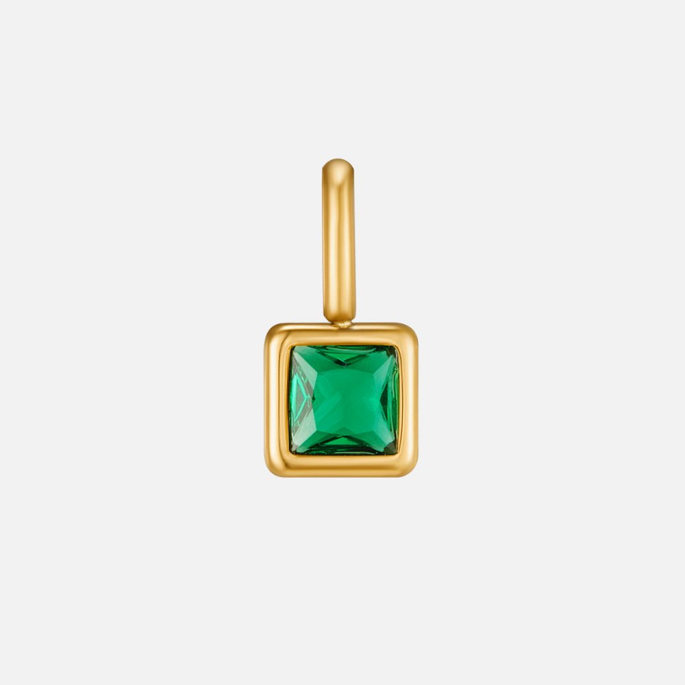 Square Gem Pendant Necklace