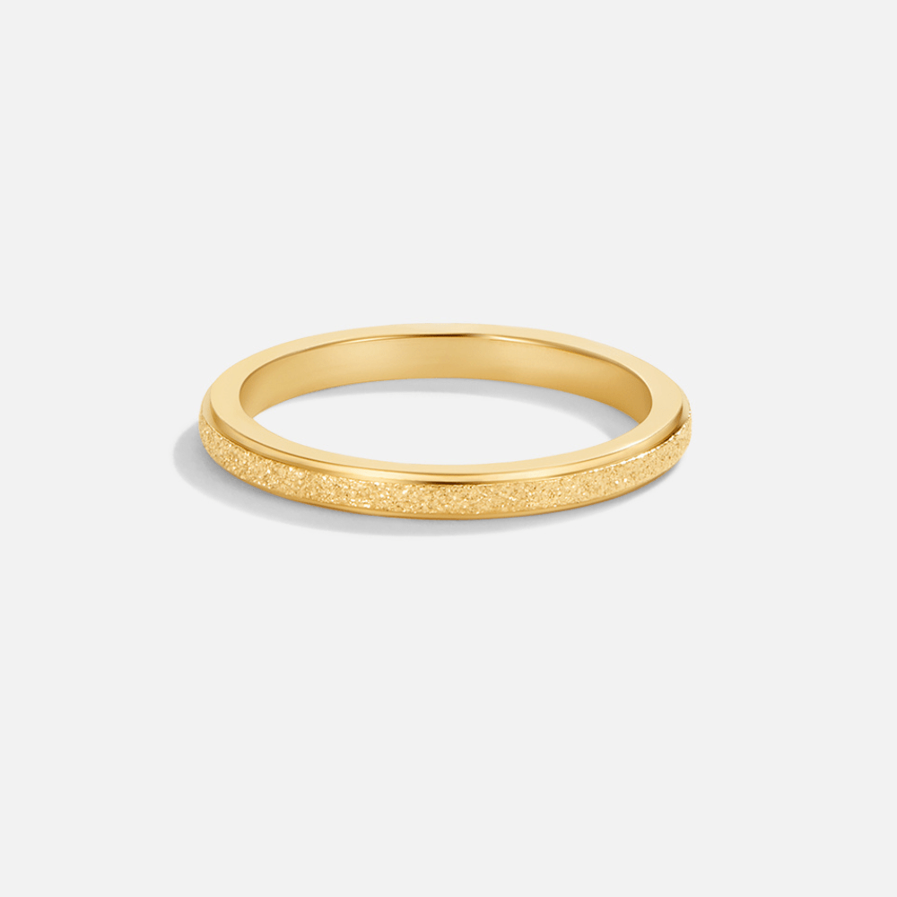 Textured Gold Stacking Ring