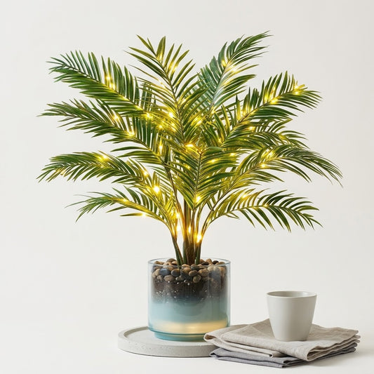 Tropical Glow LED Lamp – Green Leaf Ambient Light for Indoor Spaces
